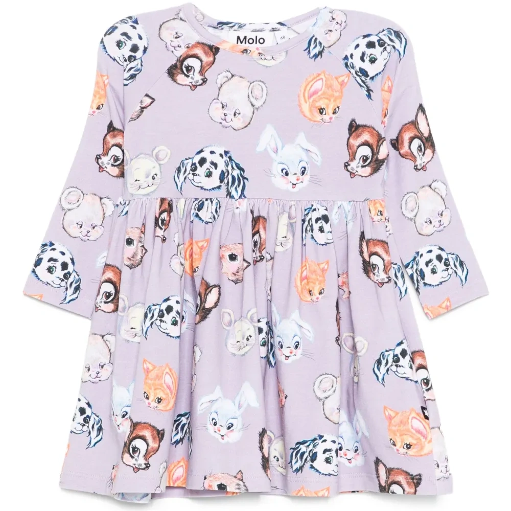 Расклешенное платье с принтом