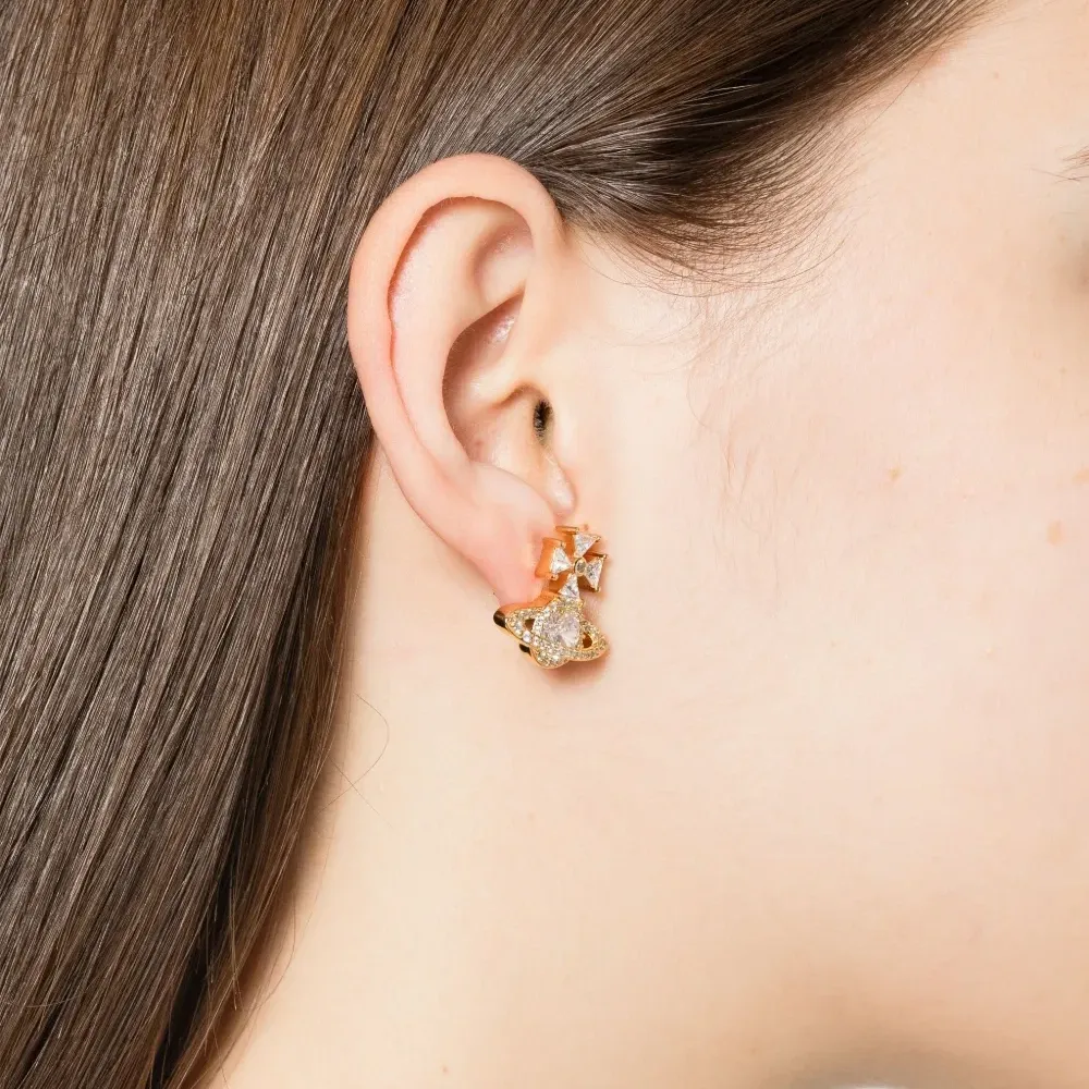 серьги Orb Cross с цирконами серьги Orb Cross с цирконами