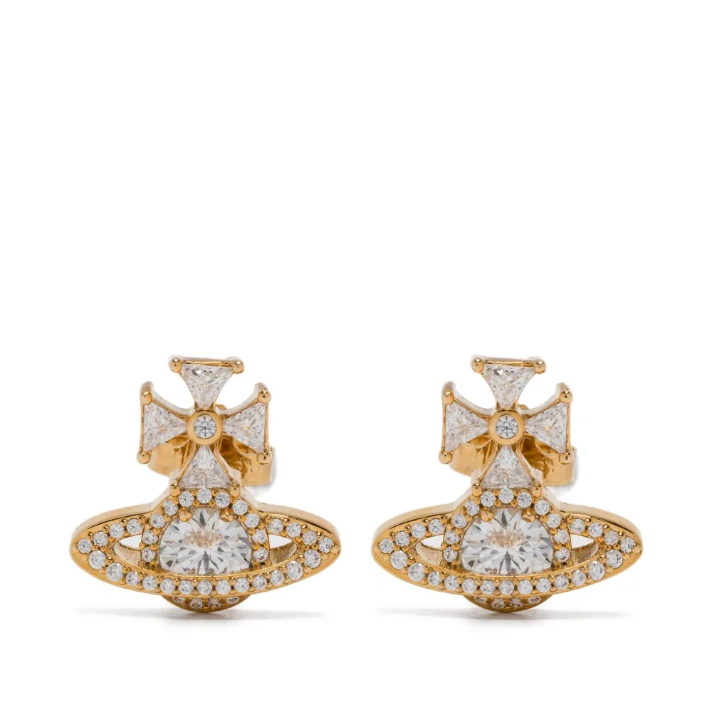 серьги Orb Cross с цирконами