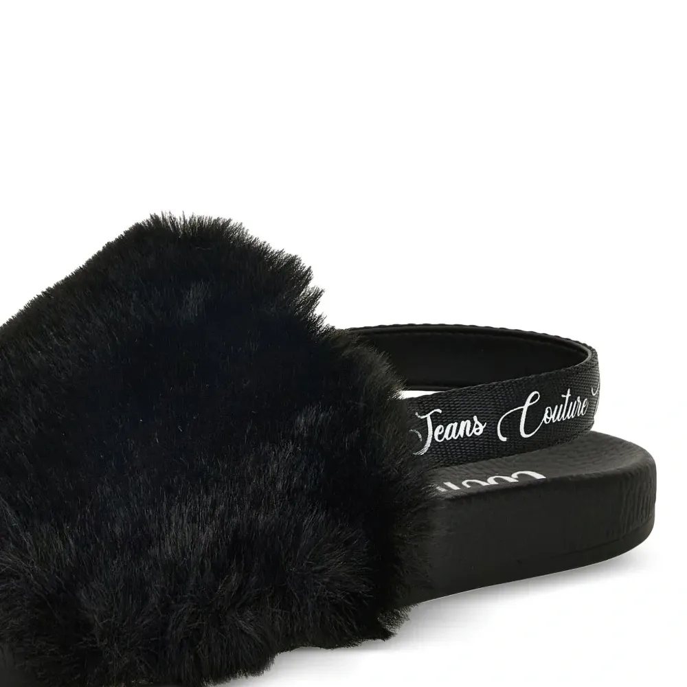 Шлепанцы с ремешком на пятке и мехом Шлепанцы с ремешком на пятке и мехом