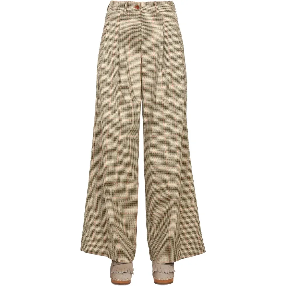 Брюки в гусиную лапку