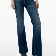 расклешенные джинсы с бахромой