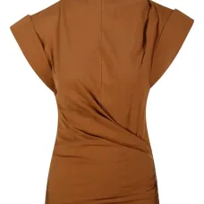 Драпированный топ Maisan с рукавами кап Драпированный топ Maisan с рукавами кап