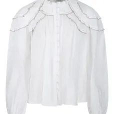 Блузка Christa с высоким воротником и оборками