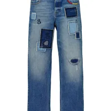 Джинсы в технике пэчворк Джинсы в технике пэчворк