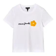 Футболка с цветочной аппликацией