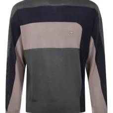 шерстяной свитер со вставкой