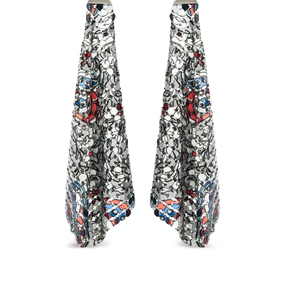 Серьги-подвески с узором