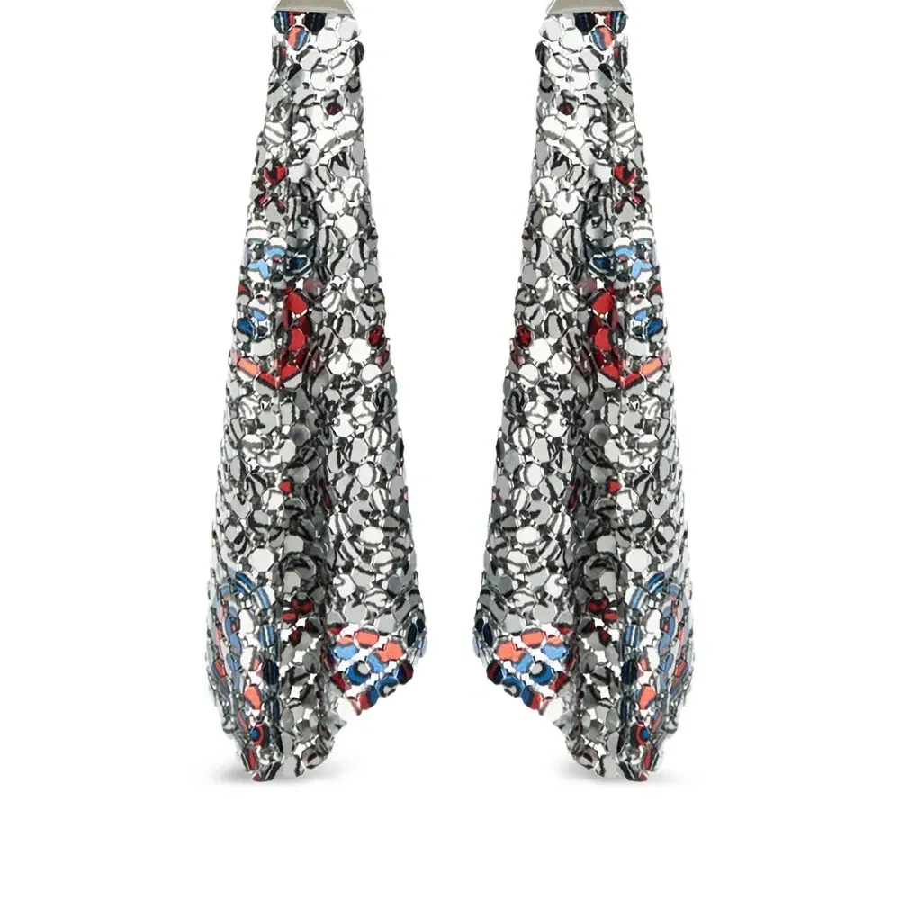 Серьги-подвески с узором