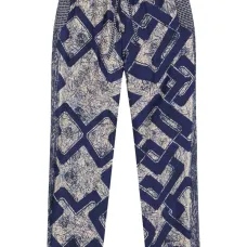 брюки с кулиской и геометричным принтом