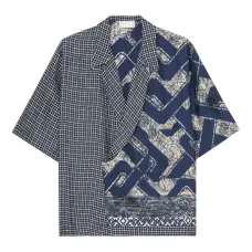 шелковая рубашка с принтом