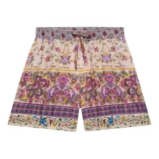 Шорты с кулиской и цветочным принтом