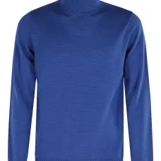 Свитер в рубчик с высоким воротником