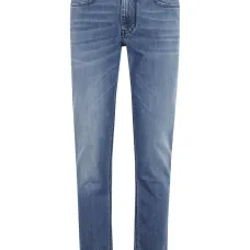 Прямые джинсы с эффектом потертости