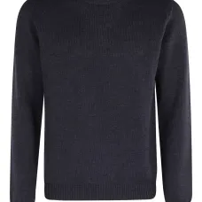 Свитер в рубчик с круглым вырезом