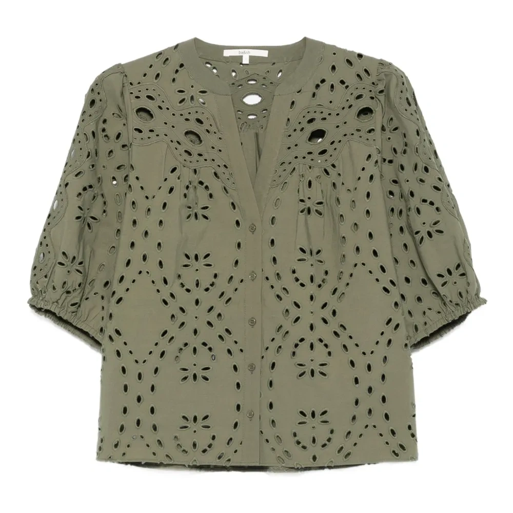 топ Beatrice с объемными рукавами и вышивкой