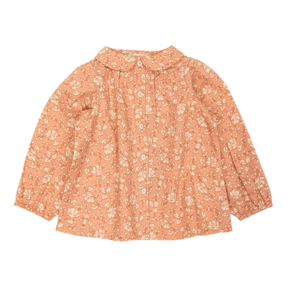 блузка с воротником Питер Пэн и цветочным принтом