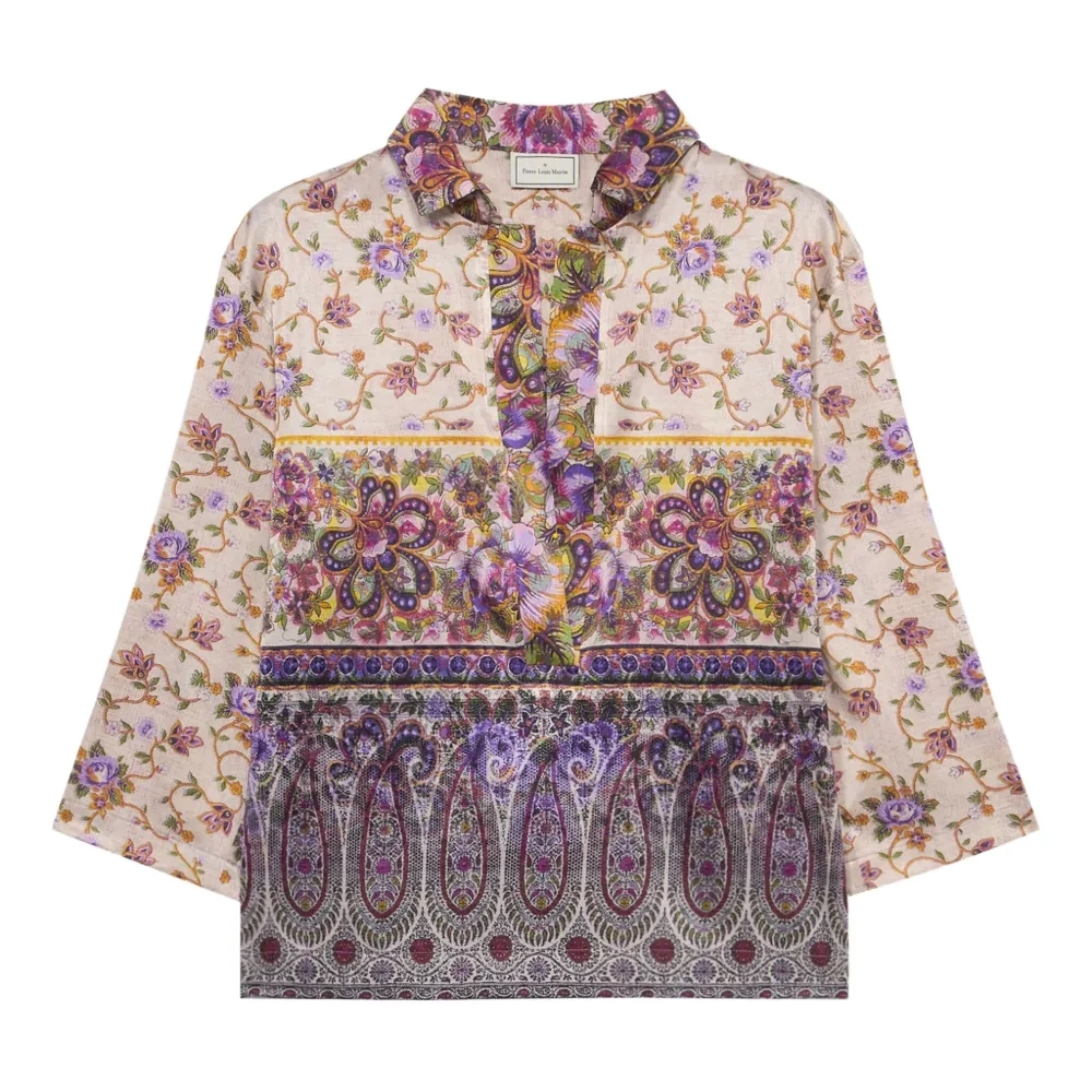 блузка с цветочным принтом