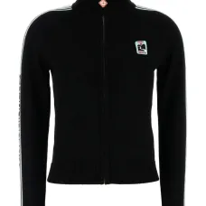 Кардиган на молнии с отделкой в полоску