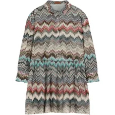 Платье с узором "зигзаг"