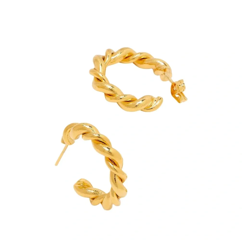 Витые серьги-кольца Fusilli