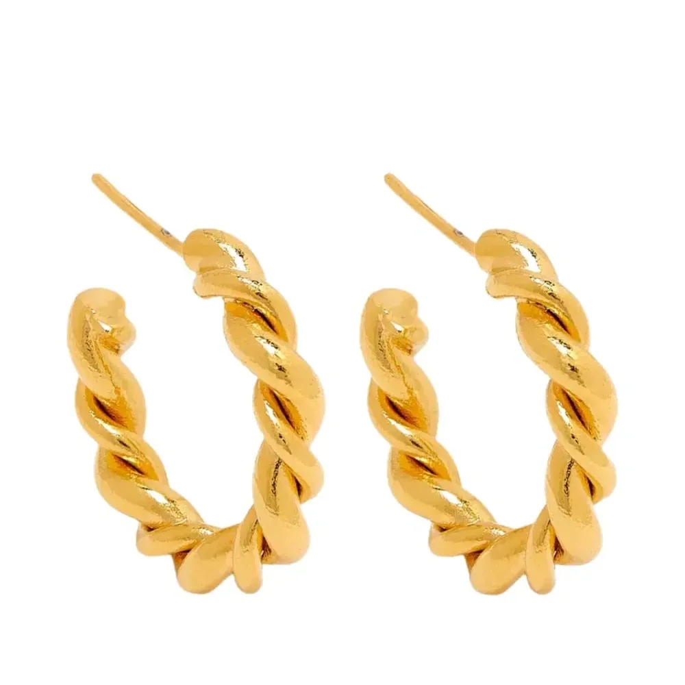 Витые серьги-кольца Fusilli