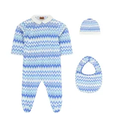 Комплект бодиков с зигзагообразным узором