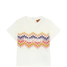 Футболка с короткими рукавами и зигзагообразным узором
