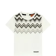 Футболка с зигзагообразным принтом Футболка с зигзагообразным принтом