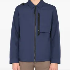 Куртка-рубашка с нашивкой-логотипом