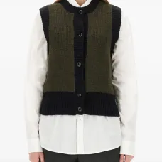 Кардиган на пуговицах без рукавов