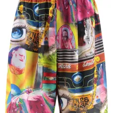 Шорты с кулиской и принтом