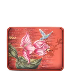 Поднос с цветочным и птичьим принтом