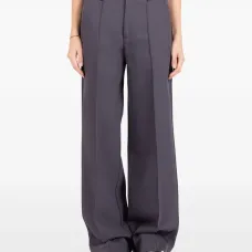 Брюки с вышивкой и складками