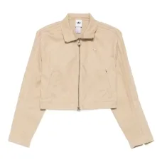 Укороченная куртка на молнии с полосками