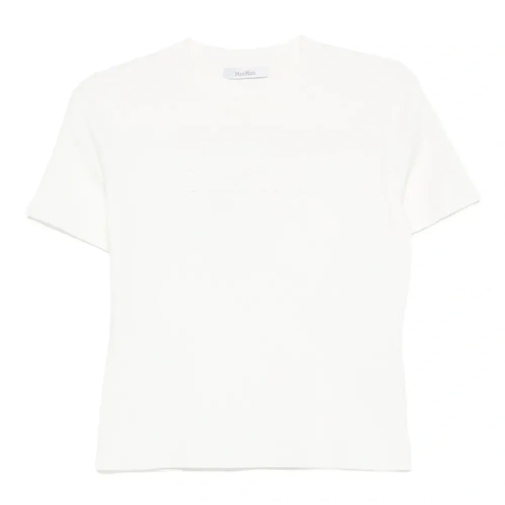 футболка в рубчик с круглым вырезом