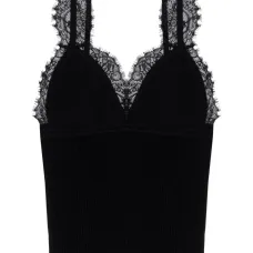 топ в рубчик с кружевом топ в рубчик с кружевом