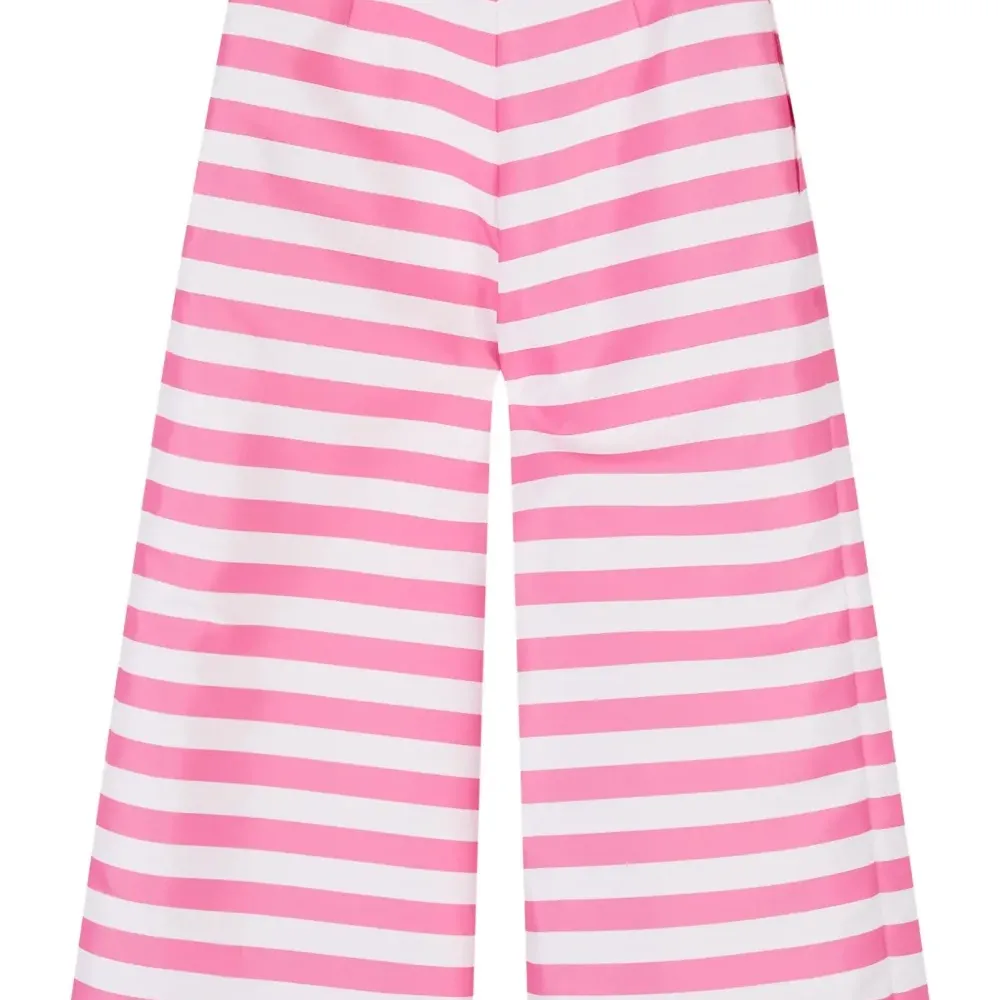 брюки в полоску с поясом