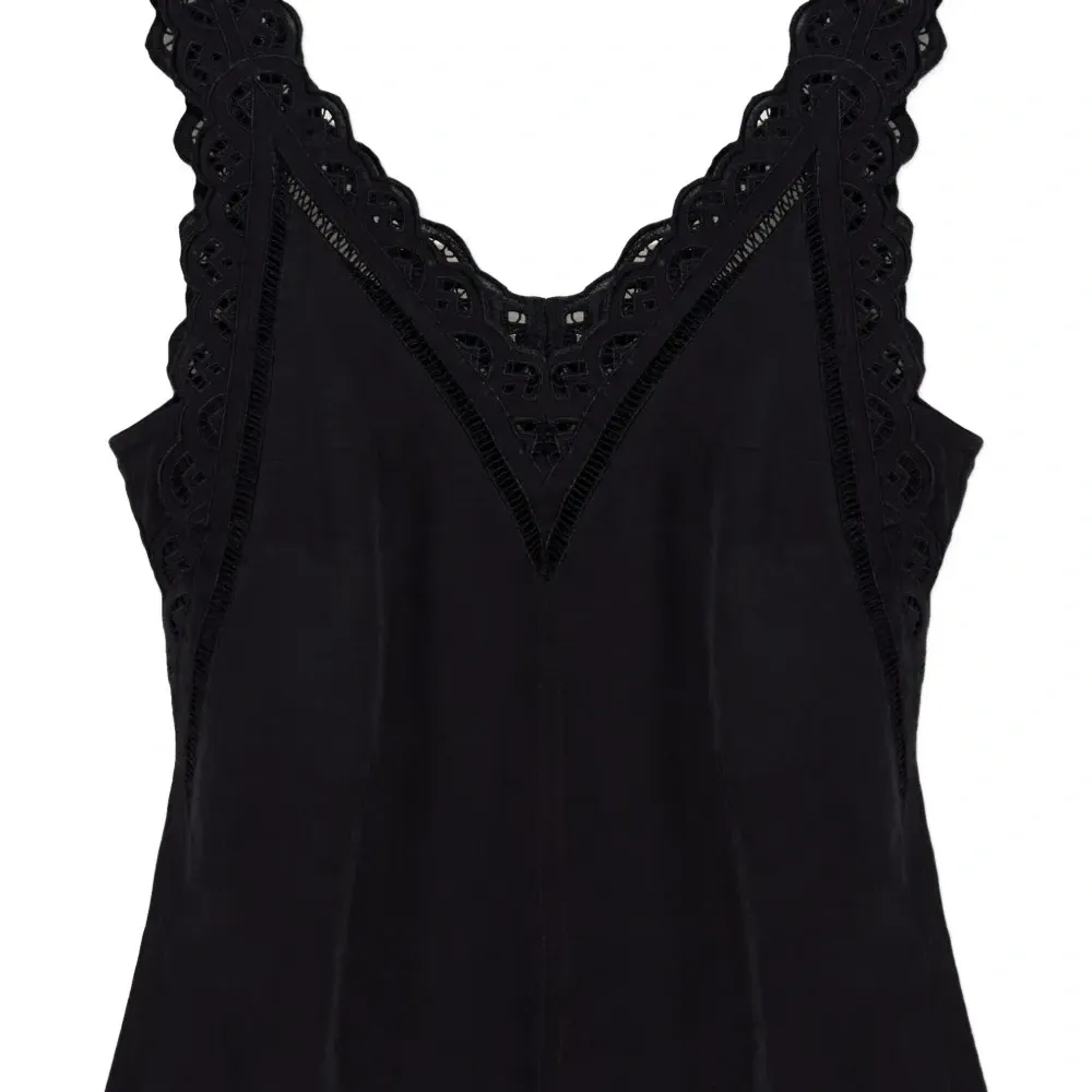 топ без рукавов с кружевом