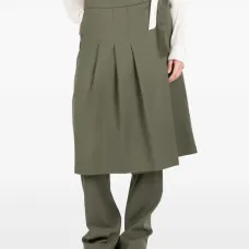 Юбка миди с запахом и складками
