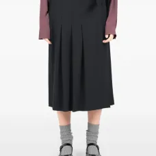 Юбка миди с запахом и складками