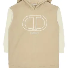 Платье с капюшоном и логотипом