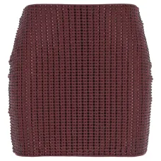 Юбка мини со стразами