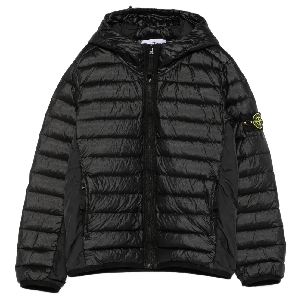 стеганая куртка с капюшоном