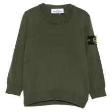 шерстяной свитер с нашивкой-логотипом