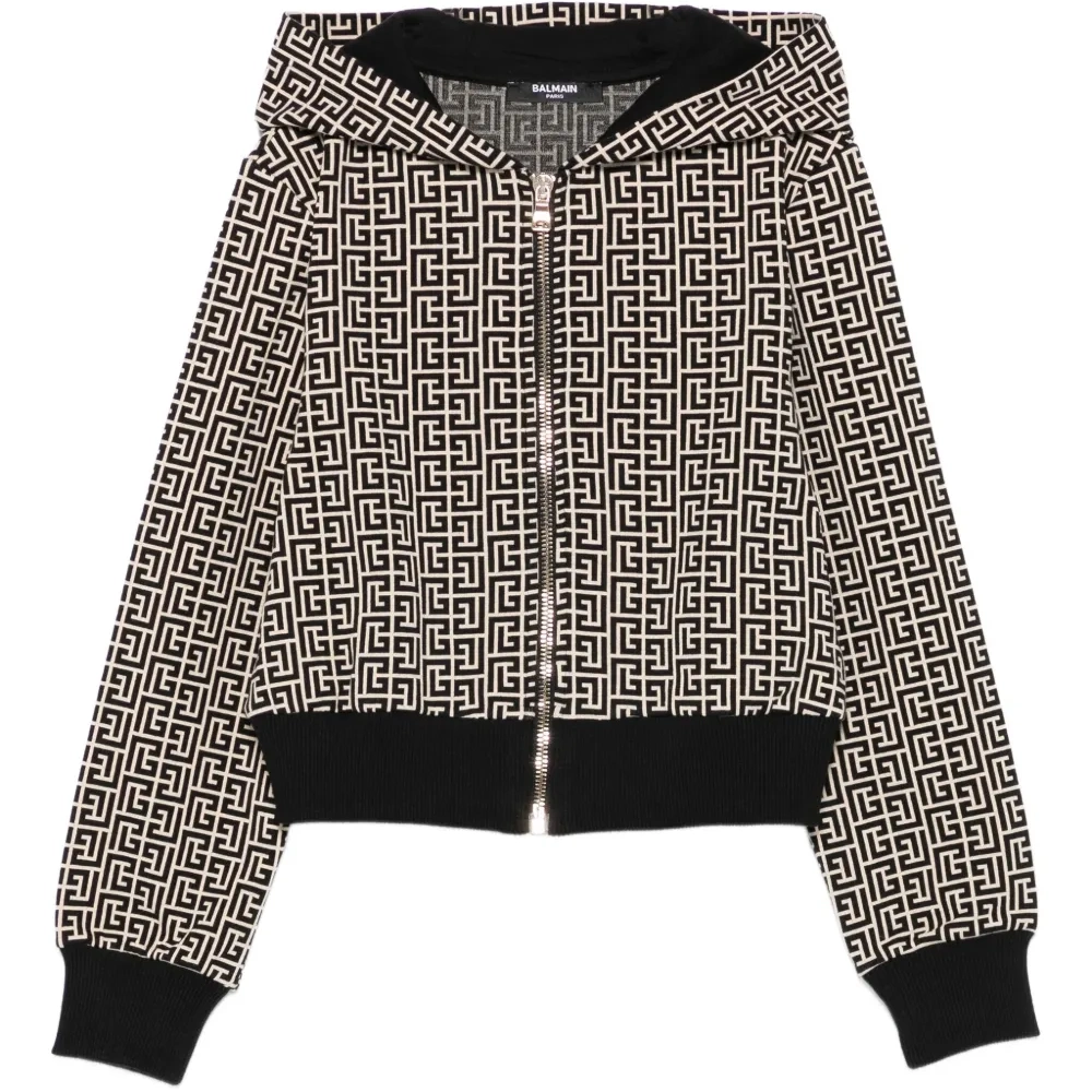 худи на молнии с монограммой