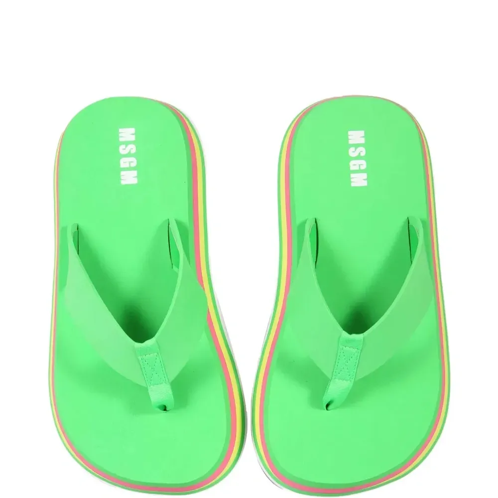 Шлепанцы в полоску