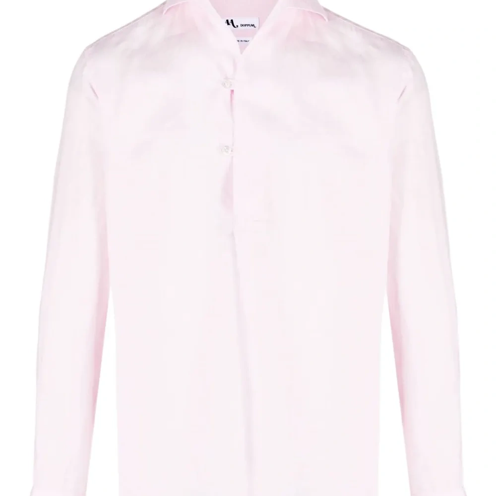 Льняная рубашка с длинными рукавами