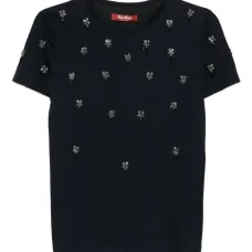 Декорированная футболка с короткими рукавами