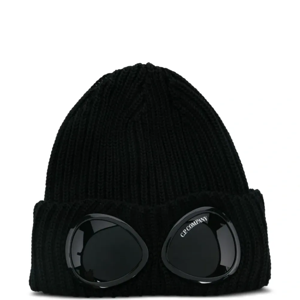 шапка бини в рубчик с линзами